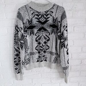 Vintage McGregor Sweater Mens Black White Crew Neck Sz M